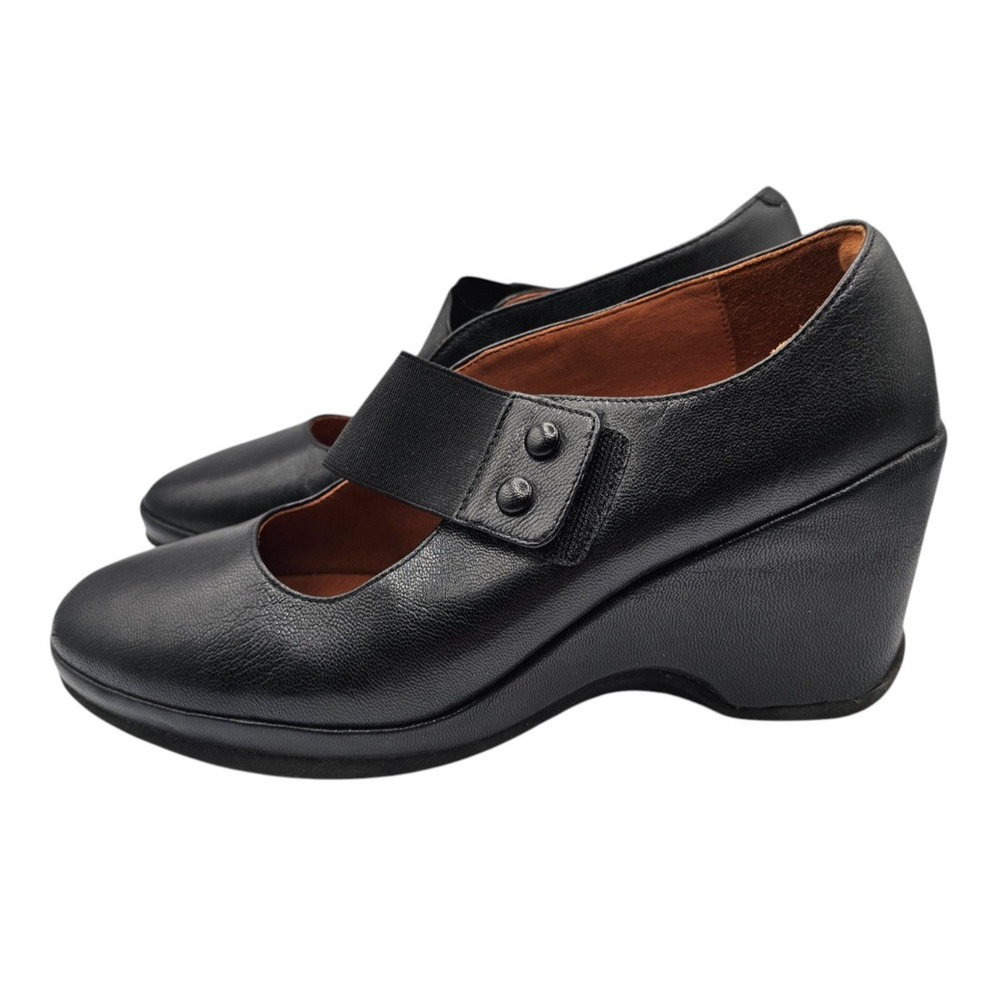 L'Amour Des Pieds Oriana Black Leather Mary Janes Shoes Women’s 10